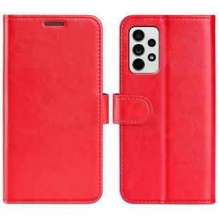 For Samsung Galaxy A33 5G R64 Texture Horizontal Flip Leather Case with Holder & Card Slots & Wallet & Photo Frame(Red)