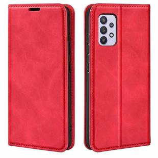 For Samsung Galaxy A53 5G Retro-skin Magnetic Leather Case with Holder & Card Slots & Wallet(Red)