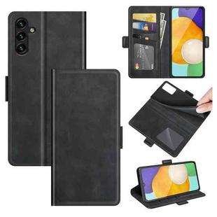 For Samsung Galaxy A13 5G Dual-side Magnetic Buckle Horizontal Flip Leather Case with Holder & Card Slots & Wallet(Black)