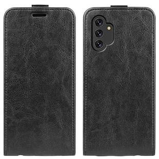 For Samsung Galaxy A13 4G R64 Texture Vertical Flip Leather Case with Card Slots & Photo Frame(Black)
