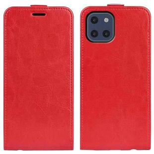 For Samsung Galaxy A03 164mm R64 Texture Vertical Flip Leather Case with Card Slots & Photo Frame(Red)
