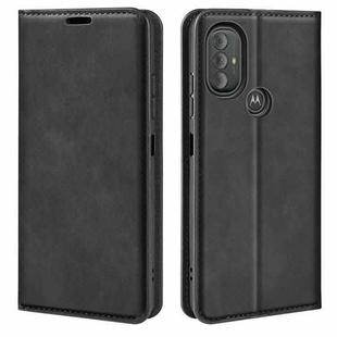 For Samsung Galaxy A03 166mm Retro-skin Magnetic Leather Case with Holder & Card Slots & Wallet(Black)