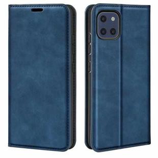 For Samsung Galaxy A03 166mm Retro-skin Magnetic Leather Case with Holder & Card Slots & Wallet(Dark Blue)