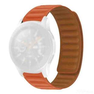 Silicone Magnetic Watch Band For Huawei GT 3 42mm(Orange Red)