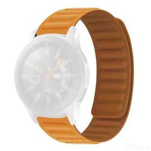 Silicone Magnetic Watch Band For Huawei GT 3 42mm(Orange Yellow)