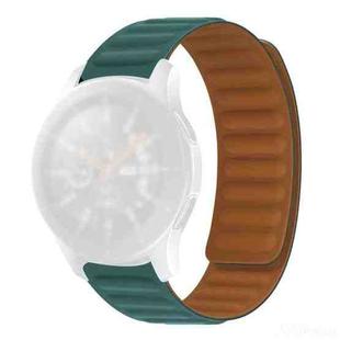 Silicone Magnetic Watch Band For Huawei GT 3 42mm(Malachite Green)