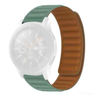 Silicone Magnetic Watch Band For Huawei GT 3 42mm(Pine Needle Green)