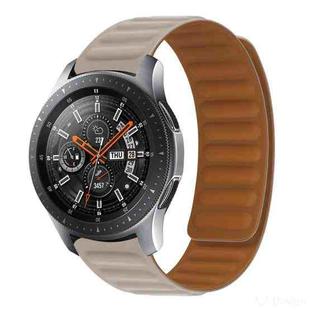 Silicone Magnetic Watch Band For Huawei GT 2 42mm(Khaki)