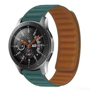 Silicone Magnetic Watch Band For Huawei GT 2 42mm(Malachite Green)