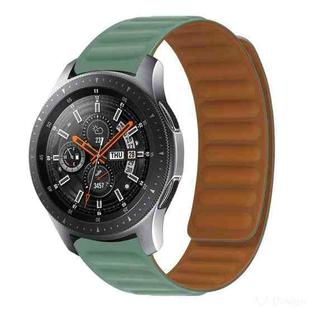 Silicone Magnetic Watch Band For Huawei GT 2 42mm(Pine Needle Green)