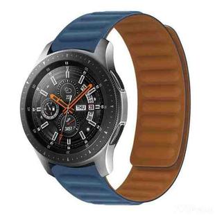 Silicone Magnetic Watch Band For Huawei GT 2 42mm(Dark Blue)