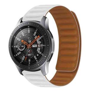 Silicone Magnetic Watch Band For Samsung Galaxy Watch 3 41MM R850(White)
