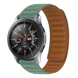Silicone Magnetic Watch Band For Samsung Galaxy Watch 3 41MM R850(Pine Needle Green)