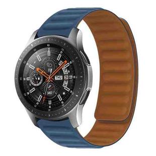 Silicone Magnetic Watch Band For Samsung Galaxy Watch 3 41MM R850(Dark Blue)