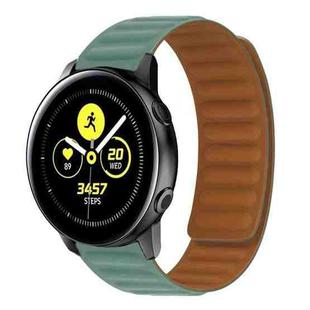 Silicone Magnetic Watch Band For Samsung Galaxy Watch Active(Pine Needle Green)