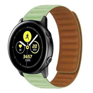 Silicone Magnetic Watch Band For Samsung Galaxy Watch Active(Pine Flower Green)