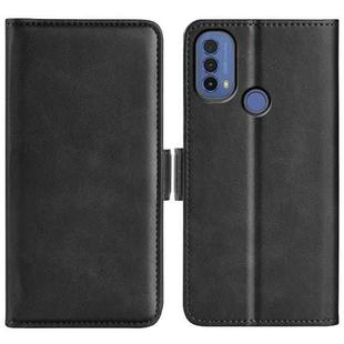 For Motorola Moto E30 / E40 Dual-side Magnetic Buckle Leather Phone Case(Black)