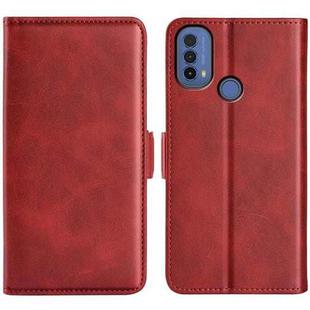 For Motorola Moto E30 / E40 Dual-side Magnetic Buckle Leather Phone Case(Red)