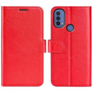 For Motorola Moto E30 / E40 R64 Texture Single Horizontal Flip Phone Case(Red)