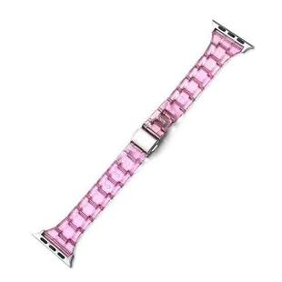 Candy Color Three-Bead Small Waist Strap For Apple Watch Series 8&7 41mm / SE 2&6&SE&5&4 40mm / 3&2&1 38mm(Magenta)