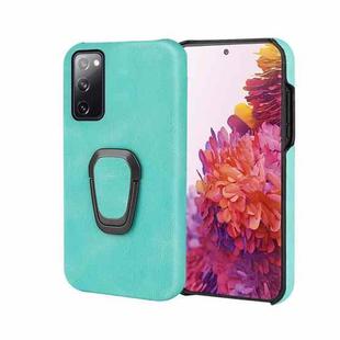 Ring Holder PU Phone Case For Samsung Galaxy S20 FE 5G / 4G / S20 Fan Edition / S20 Lite(Mint Green)
