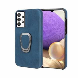 Ring Holder PU Phone Case For Samsung Galaxy A32 5G / M32 5G(Blue)