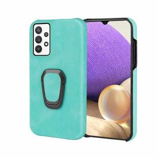 Ring Holder PU Phone Case For Samsung Galaxy A32 5G / M32 5G(Mint Green)