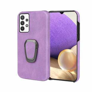 Ring Holder PU Phone Case For Samsung Galaxy A32 5G / M32 5G(Purple)