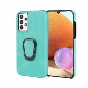 Ring Holder PU Phone Case For Samsung Galaxy A32 4G / A32 Lite(Mint Green)