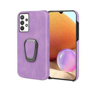 Ring Holder PU Phone Case For Samsung Galaxy A32 4G / A32 Lite(Purple)