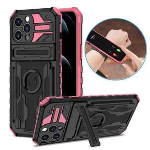 ENKAY Armor Wristband Phone Case for iPhone 13 Pro(Pink)