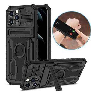 ENKAY Armor Wristband Phone Case for iPhone 13 Pro(Black)