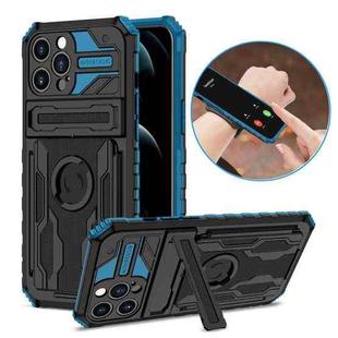 ENKAY Armor Wristband Phone Case for iPhone 13 Pro(Blue)