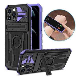 ENKAY Armor Wristband Phone Case for iPhone 13 Pro Max(Purple)