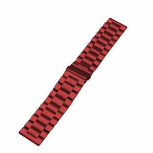 For Huawei Watch GT Runner / Watch GT 3 46mm Three Bead Stainless Steel Watch Band (Red)