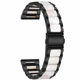 For Huawei Watch GT 3 42mm / Watch GT 2 42mm Three Beads Metal Resin Watch Band(Black White)