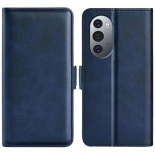 For Motorola Edge X30 Dual-side Magnetic Buckle Leather Phone Case(Dark Blue)
