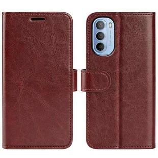 For Motorola Moto G31 4G R64 Texture Single Horizontal Flip Phone Case(Brown)