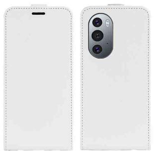 For Motorola Edge X30 R64 Texture Single Vertical Flip Leather Phone Case(White)