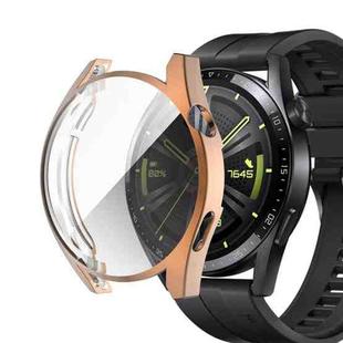 For Huawei Watch GT 3 46mm Fully Surrounded TPU Case with Protective Film(Rose Gold)