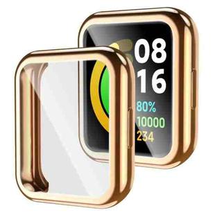 For Xiaomi Redmi Watch 2 Fully Enclosed Case with Protective Film(Gold)