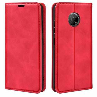 For  Nokia G300 Retro-skin Magnetic Suction Leather Phone Case(Red)