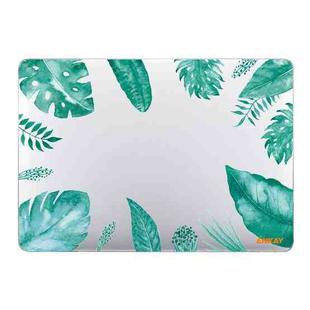 ENKAY Hat-Prince Forest Series Pattern Laotop Protective Crystal Case for MacBook Pro 14.2 inch A2442 2021/A2779 2023(Green Leaf Pattern)
