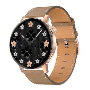 DT3 Mini 1.19 inch Leather Watchband Color Screen Smart Watch(Gold)