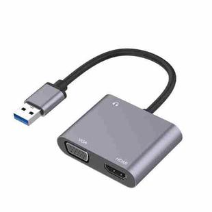 3 in 1 USB to HDMI / VGA / Audio HUB Adapter