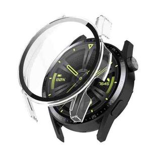 For Huawe Watch GT 3 42mm Shockproof PC Case with Tempered Glass Film(Transparent)
