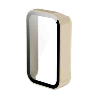 For Xiaomi Redmi smart band pro PC + Toughened Film Integrated Case(Beige)