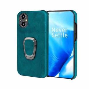 For OnePlus Nord N20 5G Ring Holder PU Phone Case(Cyan)