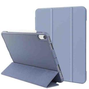 For iPad mini 6 3-Fold Holder Shockproof Leather Smart Tablet Case(Sky Blue)