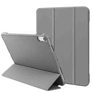 For iPad mini 6 3-Fold Holder Shockproof Leather Smart Tablet Case(Grey)